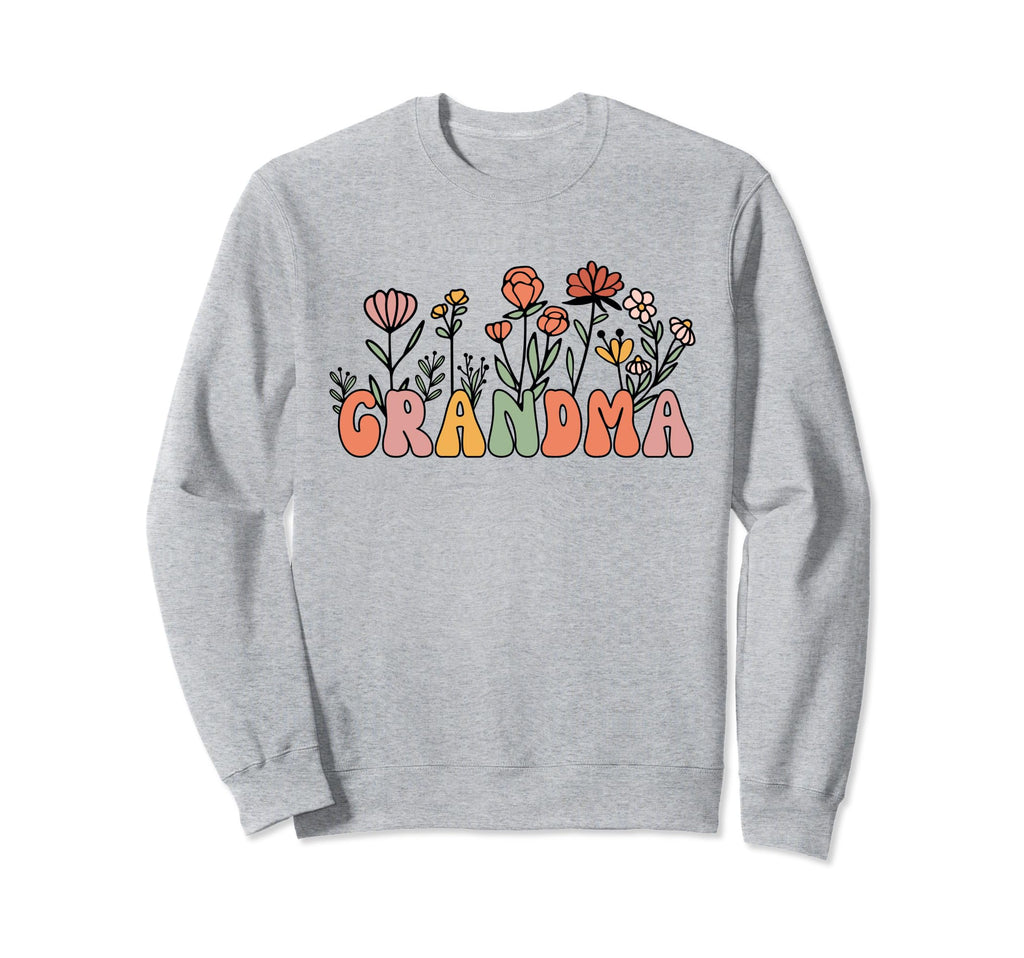 Boho Groovy Wildflower Grandma Sweatshirt - Novelty Apparel Men Women - T-Shirt, Sweatshirt, Hoodie