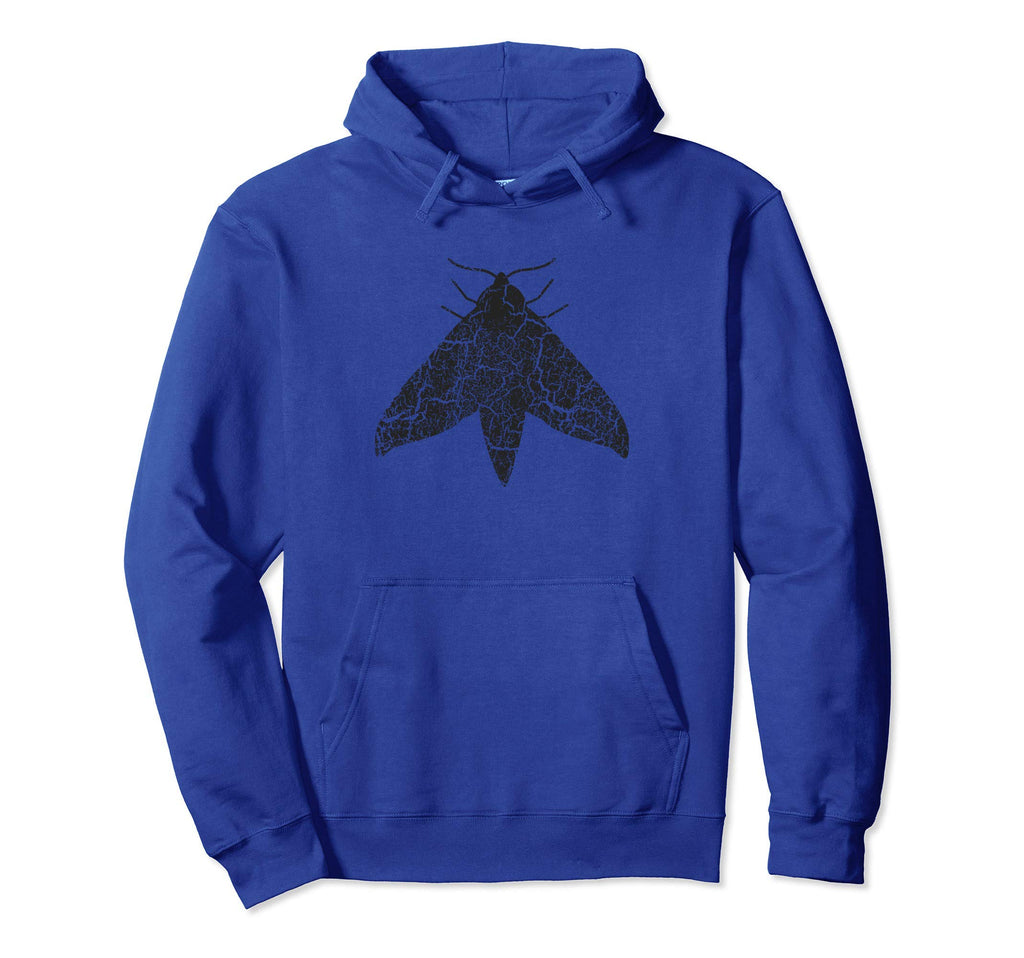Moth Distressed Moth Hoodie - Graphic Print Men Women - T-Shirt, Sweatshirt, Hoodie