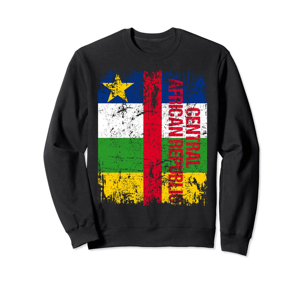 Central African Republic Flag Sweatshirt - Casual Everyday Wear Unisex - T-Shirt, Sweatshirt, Hoodie