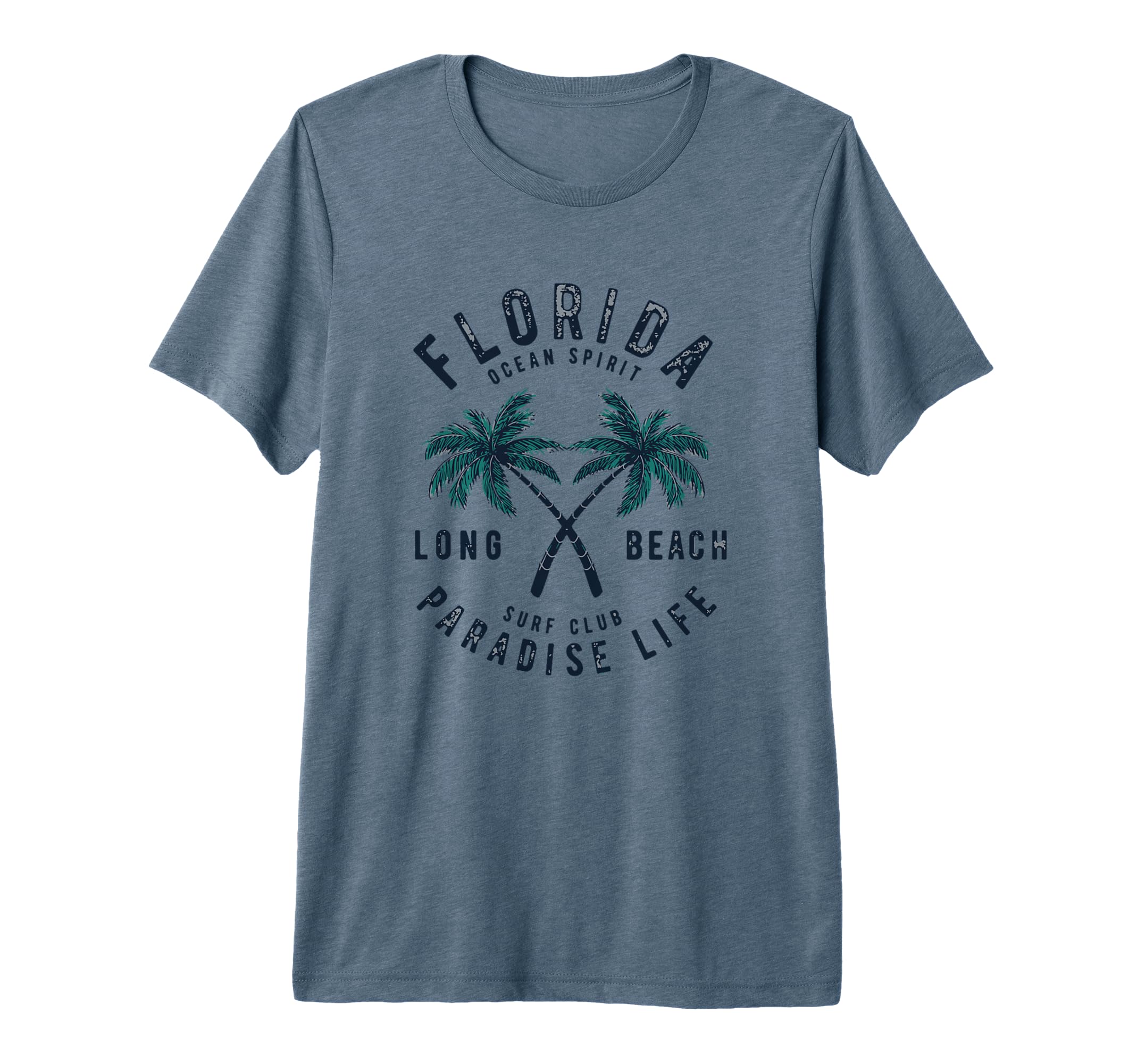 Florida Long Beach Surf Club Surfing T-Shirt - Custom Art Print for Adults - T-Shirt, Sweatshirt, Hoodie