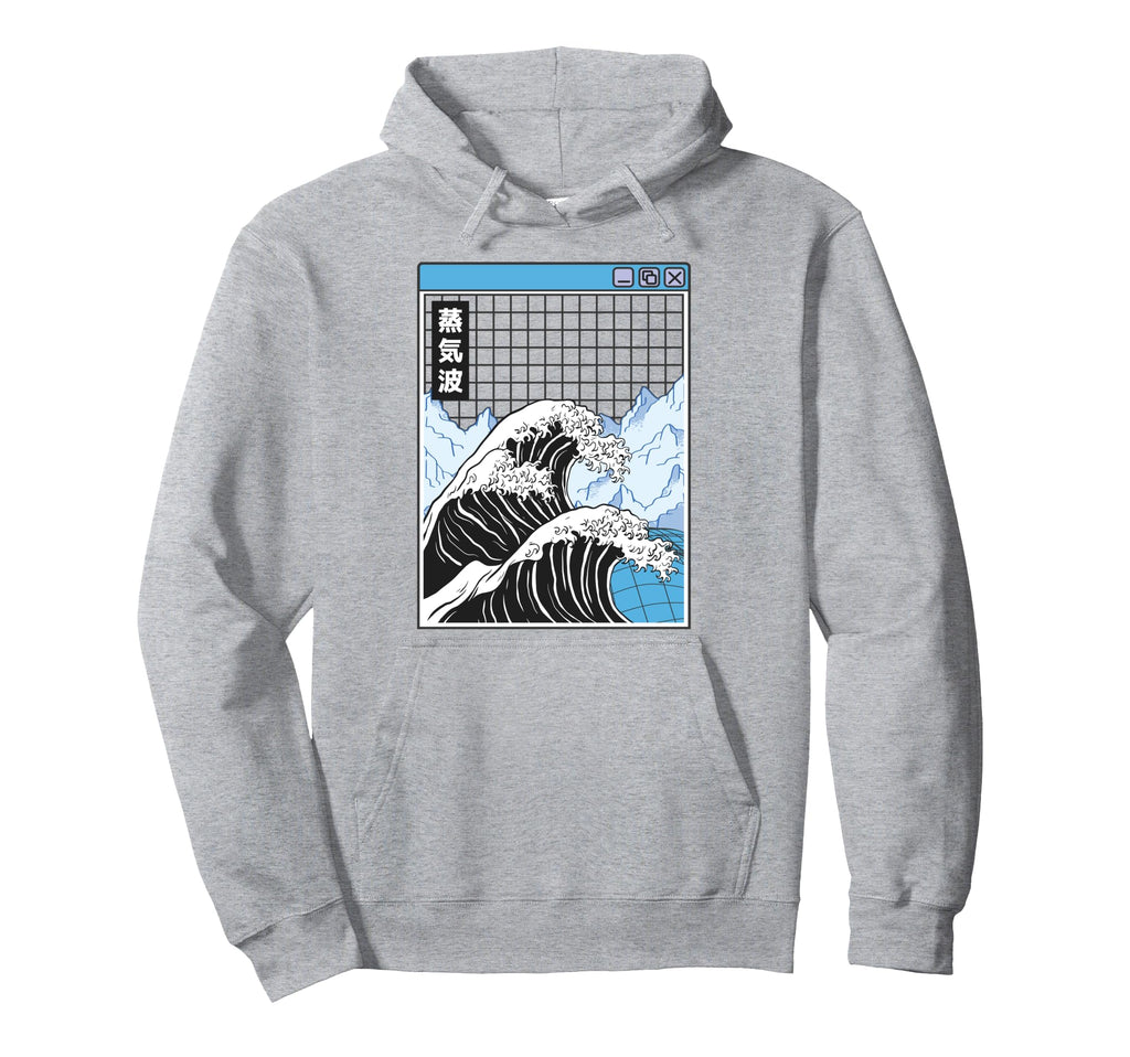 Great Wave Off Kanagawa Grid Hoodie - Casual Everyday Wear for Adults - T-Shirt, Sweatshirt, Hoodie