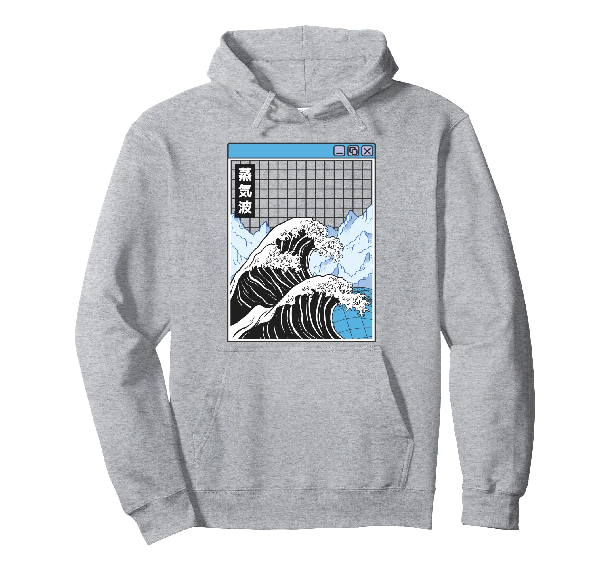 Great Wave Off Kanagawa Grid Hoodie - Casual Everyday Wear for Adults - T-Shirt, Sweatshirt, Hoodie