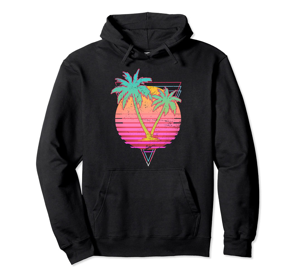 Tropical 90S Aesthetic 80S Art Sunset Hoodie - Novelty Apparel Unisex - T-Shirt, Sweatshirt, Hoodie