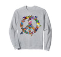 Butterfly Peace Sign 60S 70S Sweatshirt - Graphic Print for Adults - T-Shirt, Sweatshirt, Hoodie