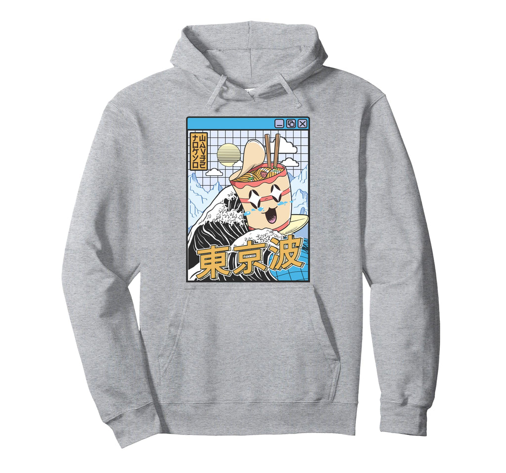 Instant Ramen Noodles Surfing Japanese Hoodie - Minimalist Print Men Women - T-Shirt, Sweatshirt, Hoodie