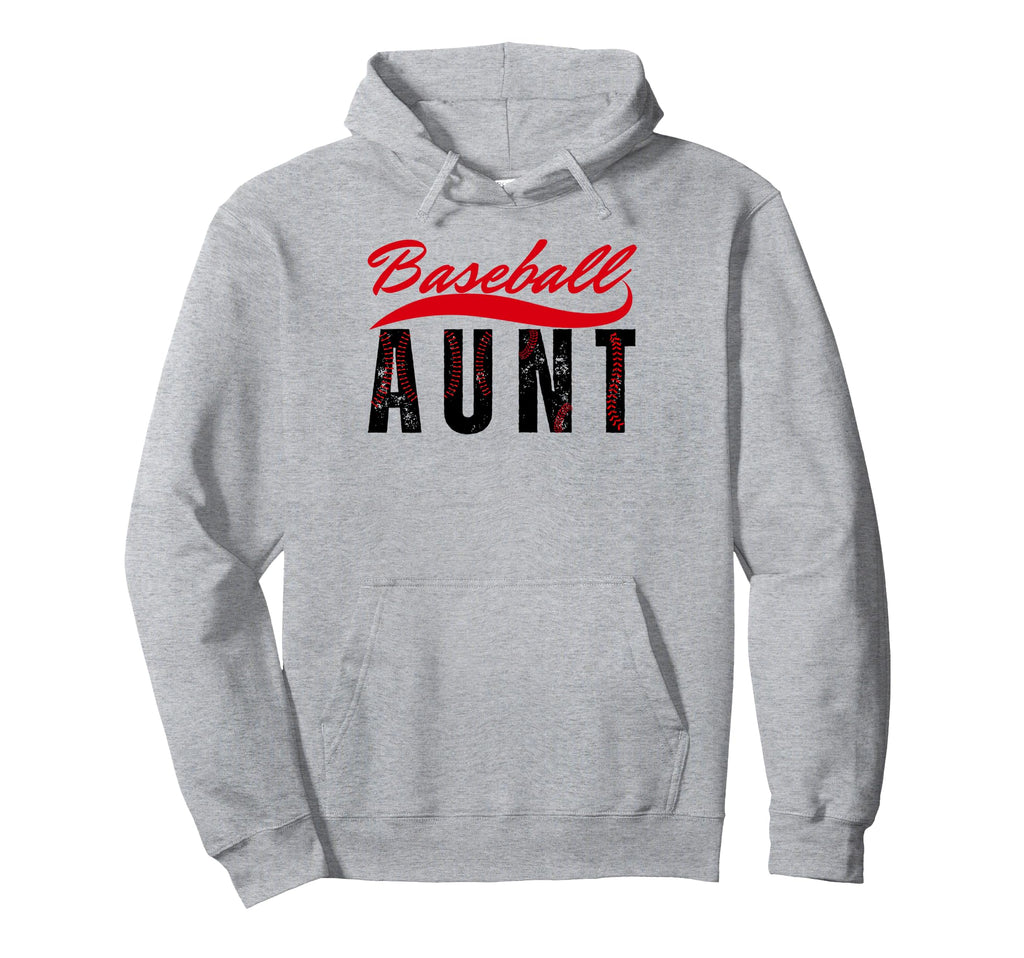 Baseball Aunt Family Matching Aunt Hoodie - Novelty Apparel for Adults - T-Shirt, Sweatshirt, Hoodie