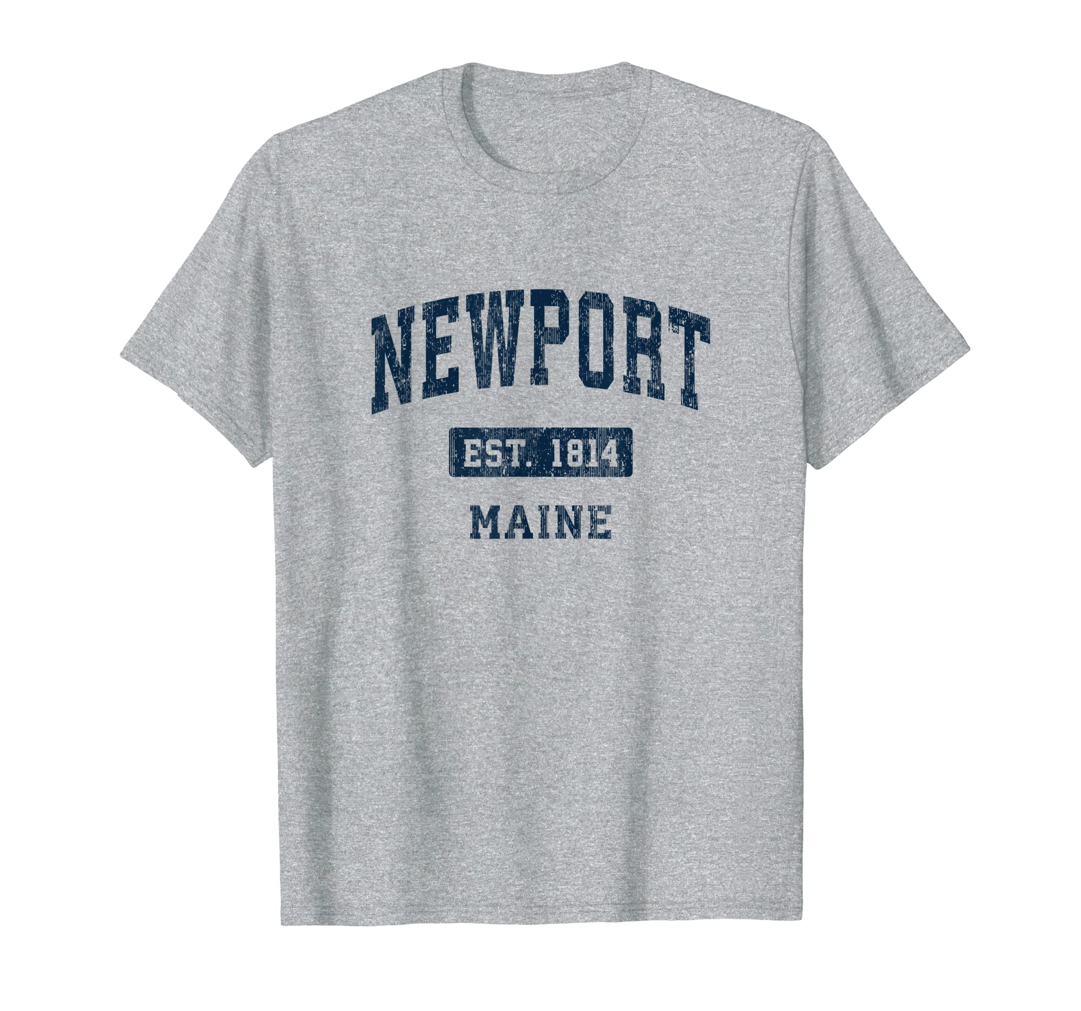 Newport Maine Me Sports Established Navy T-Shirt - Unique Graphic Men Women - T-Shirt, Sweatshirt, Hoodie
