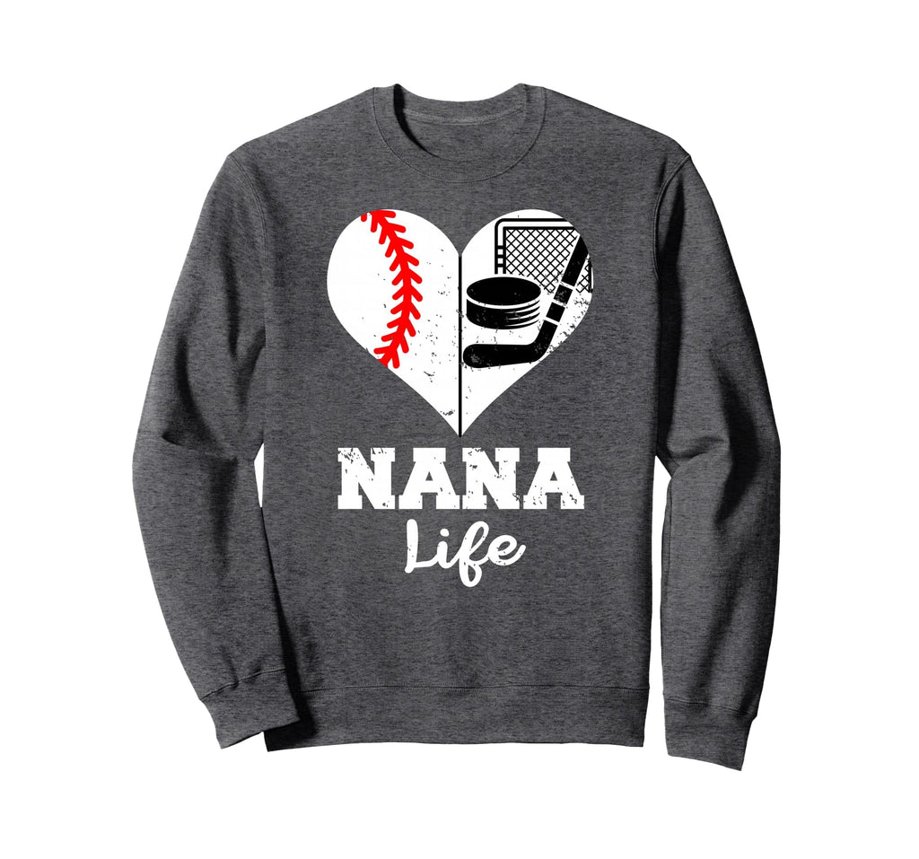 Nana Life Heart Funny Baseball Sweatshirt - Custom Art Print for Adults - T-Shirt, Sweatshirt, Hoodie
