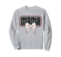 Mama Coquette Bow Baseball Cheer Mom Sweatshirt - Trendy Graphic Unisex - T-Shirt, Sweatshirt, Hoodie