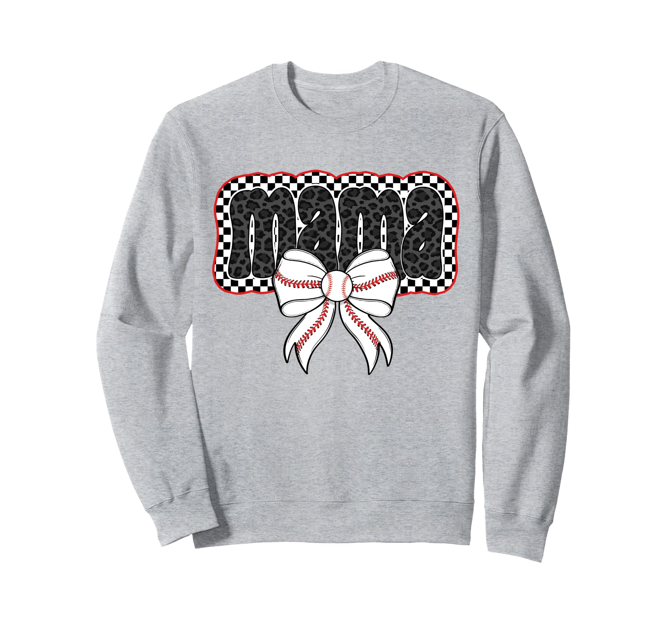 Mama Coquette Bow Baseball Cheer Mom Sweatshirt - Trendy Graphic Unisex - T-Shirt, Sweatshirt, Hoodie
