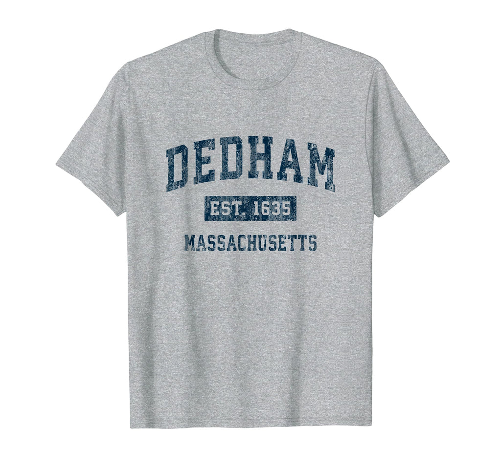 Dedham Massachusetts Ma Sports Navy T-Shirt - Casual Everyday Wear Unisex - T-Shirt, Sweatshirt, Hoodie