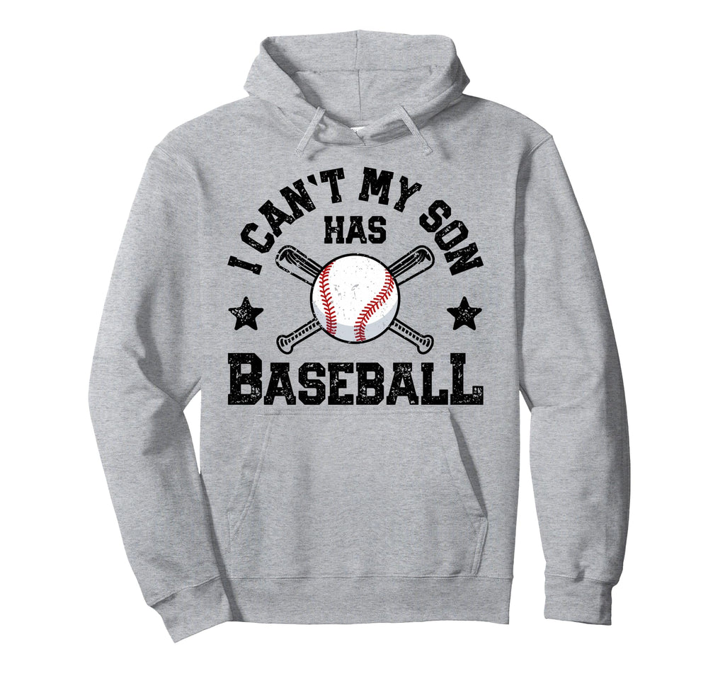 I Cant My Son Has Baseball Funny Mom Hoodie - Minimalist Print for Adults - T-Shirt, Sweatshirt, Hoodie
