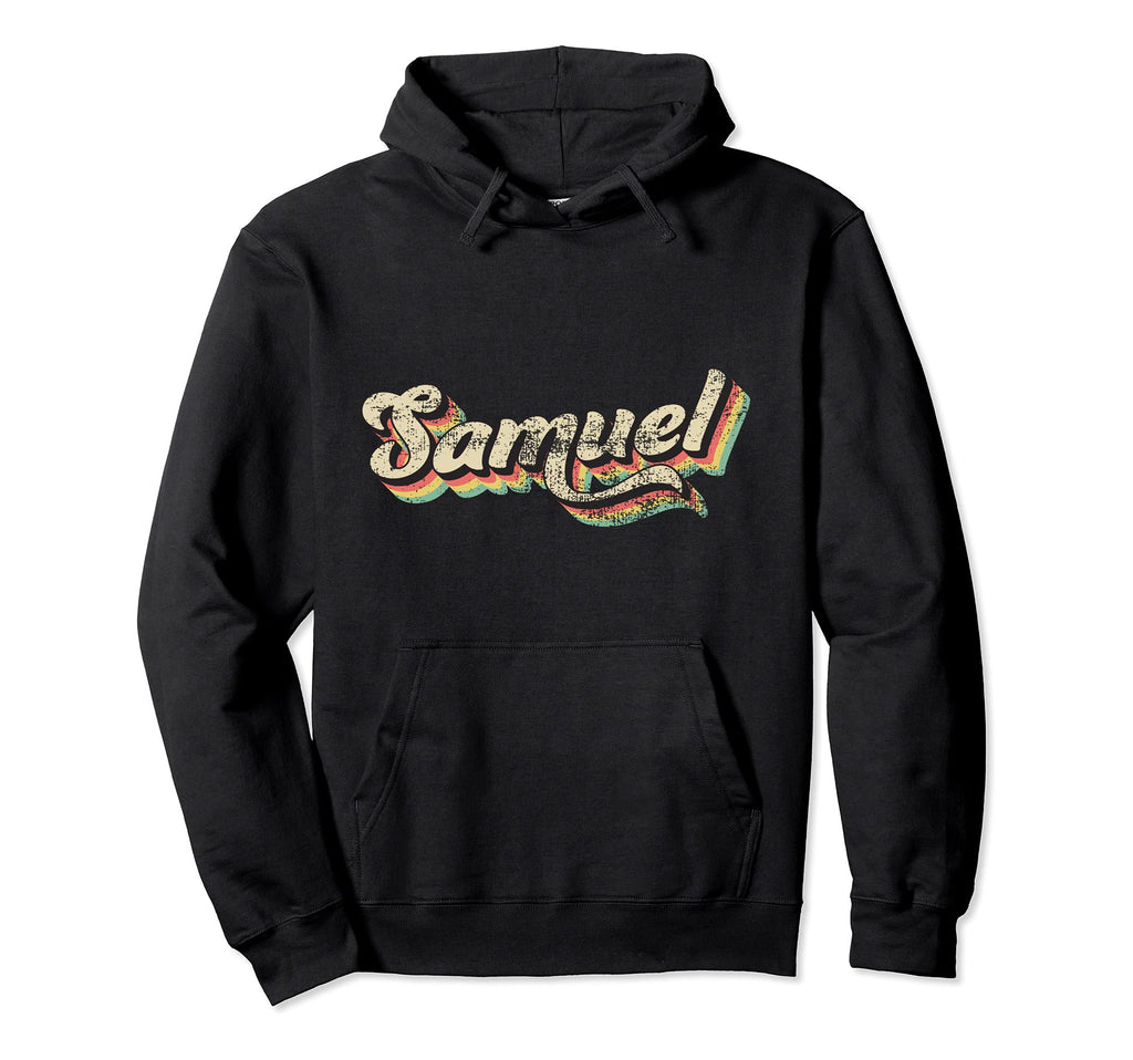 Samuel Name 70S Inspired Distressed Hoodie - Novelty Apparel Men Women - T-Shirt, Sweatshirt, Hoodie