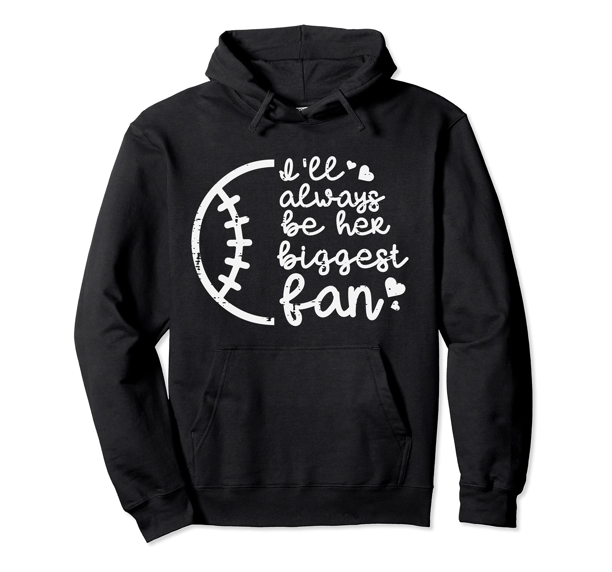 Always Be Her Biggest Fan Baseball Hoodie - Aesthetic Graphic Men Women - T-Shirt, Sweatshirt, Hoodie