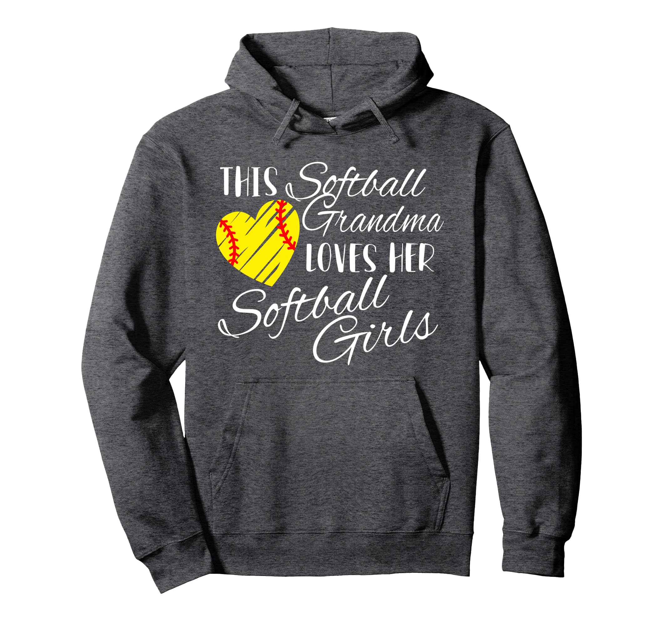 Softball Grandma Loves Her Softball Hoodie - Custom Art Print for Adults - T-Shirt, Sweatshirt, Hoodie