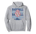 Baseball Vibes Baseball Mom Hoodie - Fun Novelty Design for Adults - T-Shirt, Sweatshirt, Hoodie