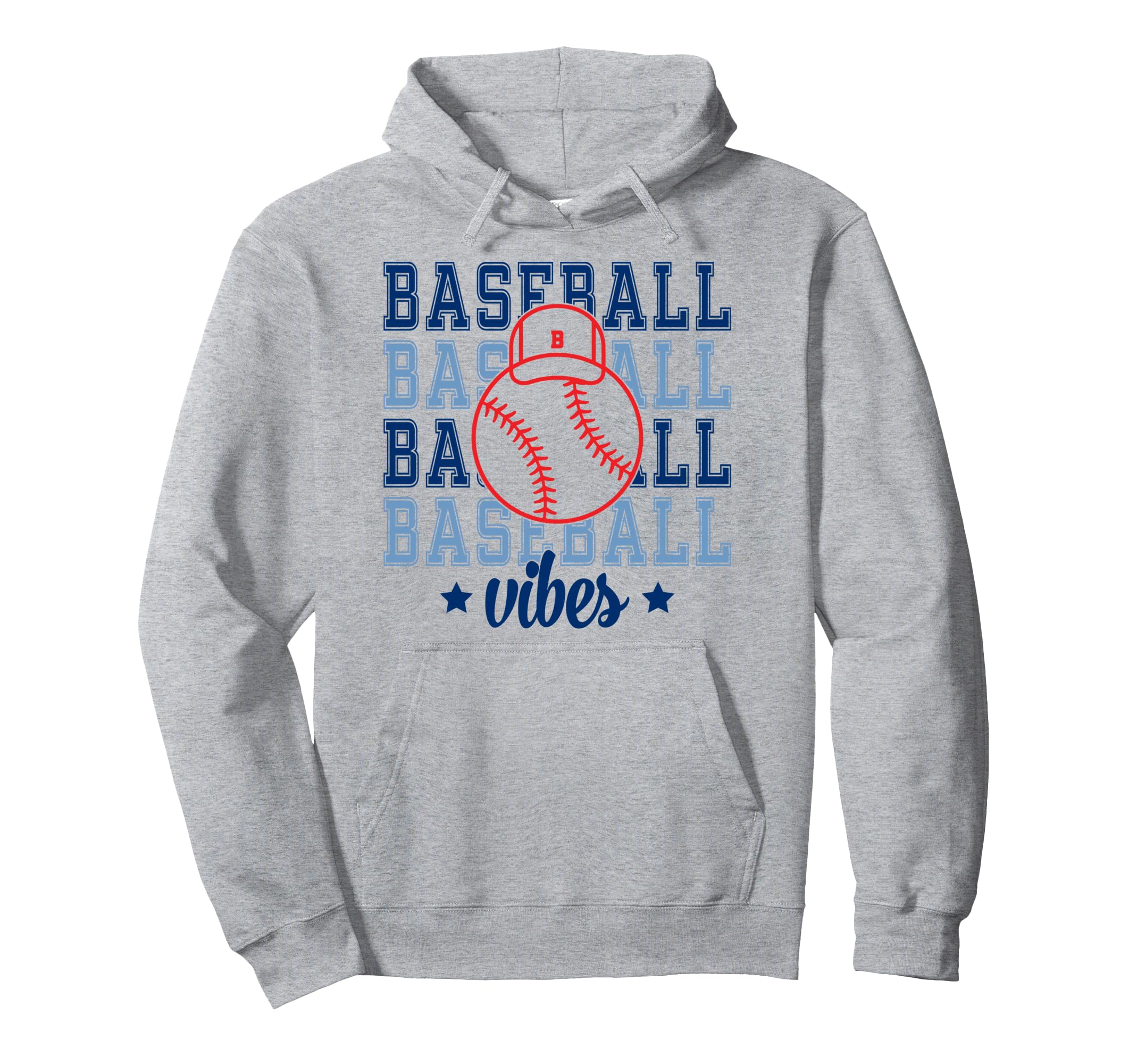 Baseball Vibes Baseball Mom Hoodie - Fun Novelty Design for Adults - T-Shirt, Sweatshirt, Hoodie