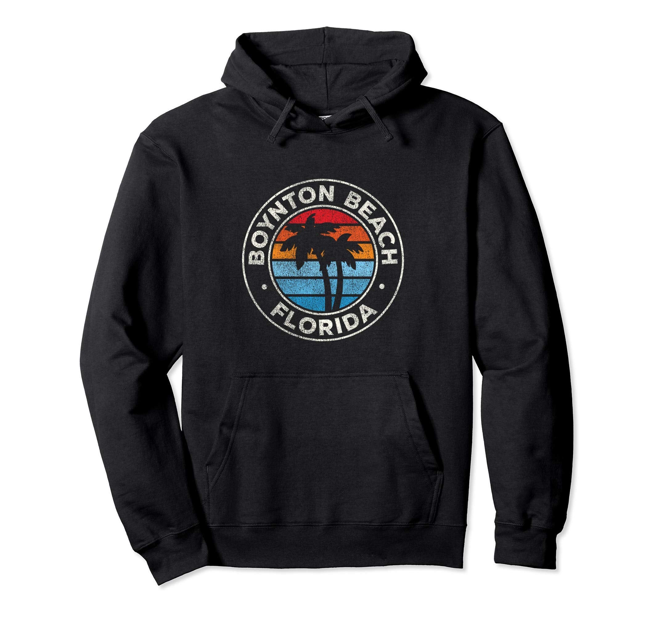 Boynton Beach Florida Fl 70S Hoodie - Aesthetic Graphic Unisex - T-Shirt, Sweatshirt, Hoodie