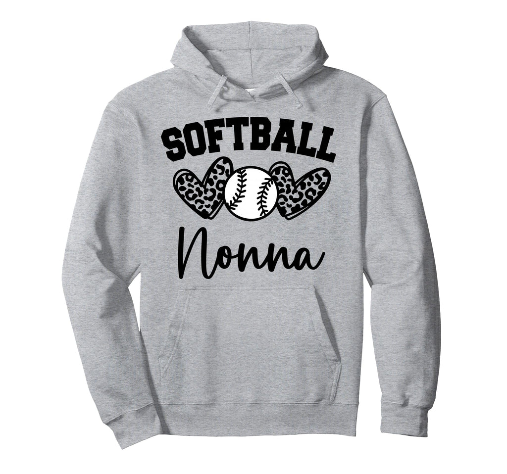 Personalized Baseball Heart Nonna Baseball Hoodie - Unique Graphic Unisex - T-Shirt, Sweatshirt, Hoodie