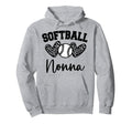 Personalized Baseball Heart Nonna Baseball Hoodie - Unique Graphic Unisex - T-Shirt, Sweatshirt, Hoodie