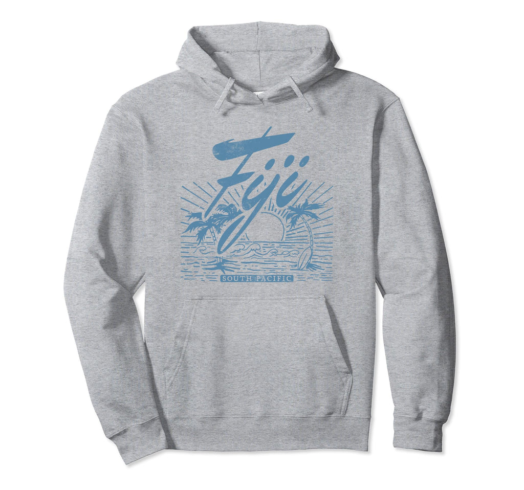 Fiji South Pacific Ocean Distressed Hoodie - Fun Novelty Design for Adults - T-Shirt, Sweatshirt, Hoodie