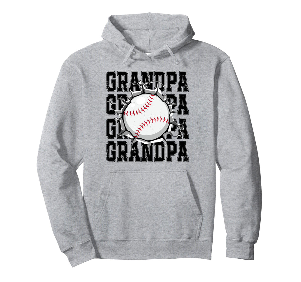 Baseball Grandpa Cracked Wall Family Hoodie - Streetwear Style Unisex - T-Shirt, Sweatshirt, Hoodie
