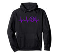 Purple Baseball Heartbeat Purple Heartbeat Hoodie - Novelty Apparel Unisex - T-Shirt, Sweatshirt, Hoodie