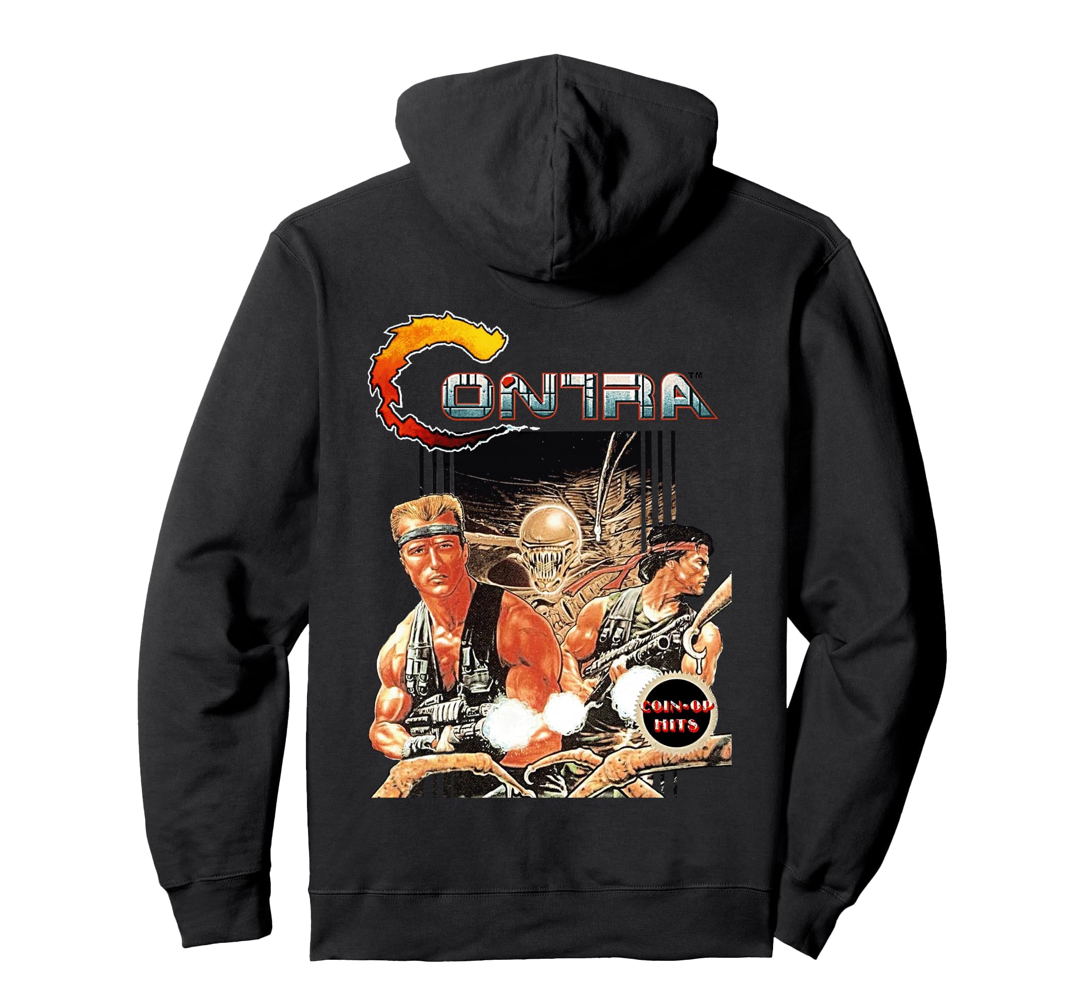 Contra Box Art Arcade Gamer 80S Battle Hoodie - Fun Novelty Design Unisex - T-Shirt, Sweatshirt, Hoodie