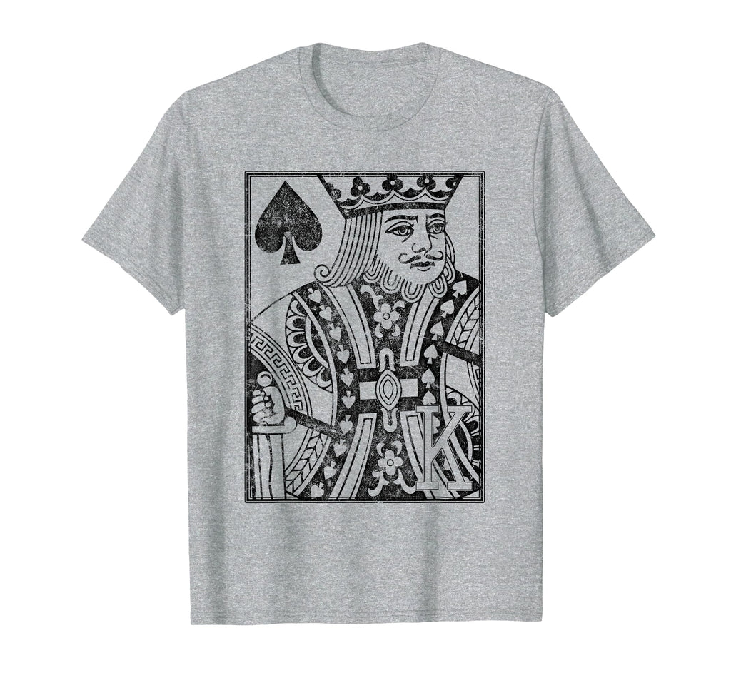 King Spades Distressed Playing Card T-Shirt - Streetwear Style Men Women - T-Shirt, Sweatshirt, Hoodie