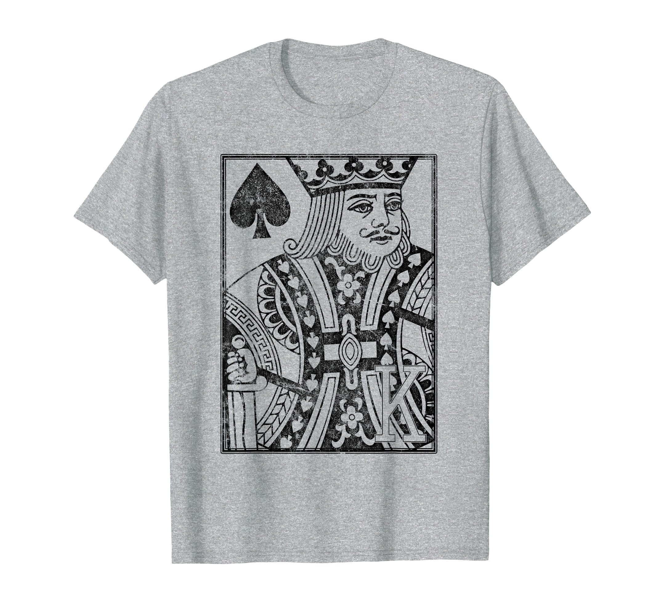King Spades Distressed Playing Card T-Shirt - Streetwear Style Men Women - T-Shirt, Sweatshirt, Hoodie