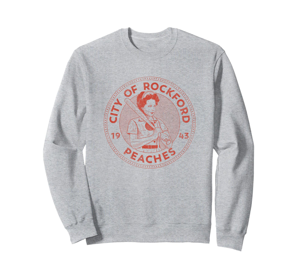 City Rockford Peaches Baseball Sweatshirt - Casual Everyday Wear Men Women - T-Shirt, Sweatshirt, Hoodie