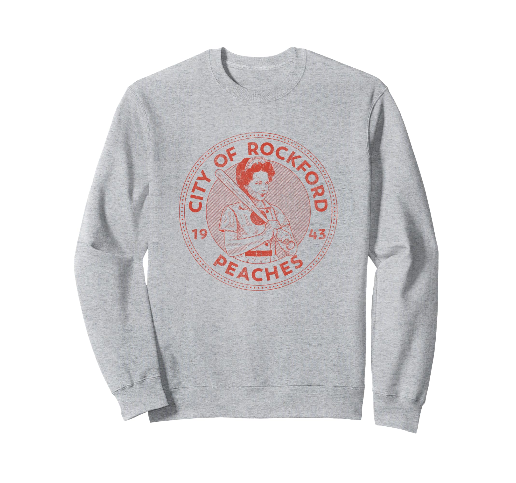 City Rockford Peaches Baseball Sweatshirt - Casual Everyday Wear Men Women - T-Shirt, Sweatshirt, Hoodie