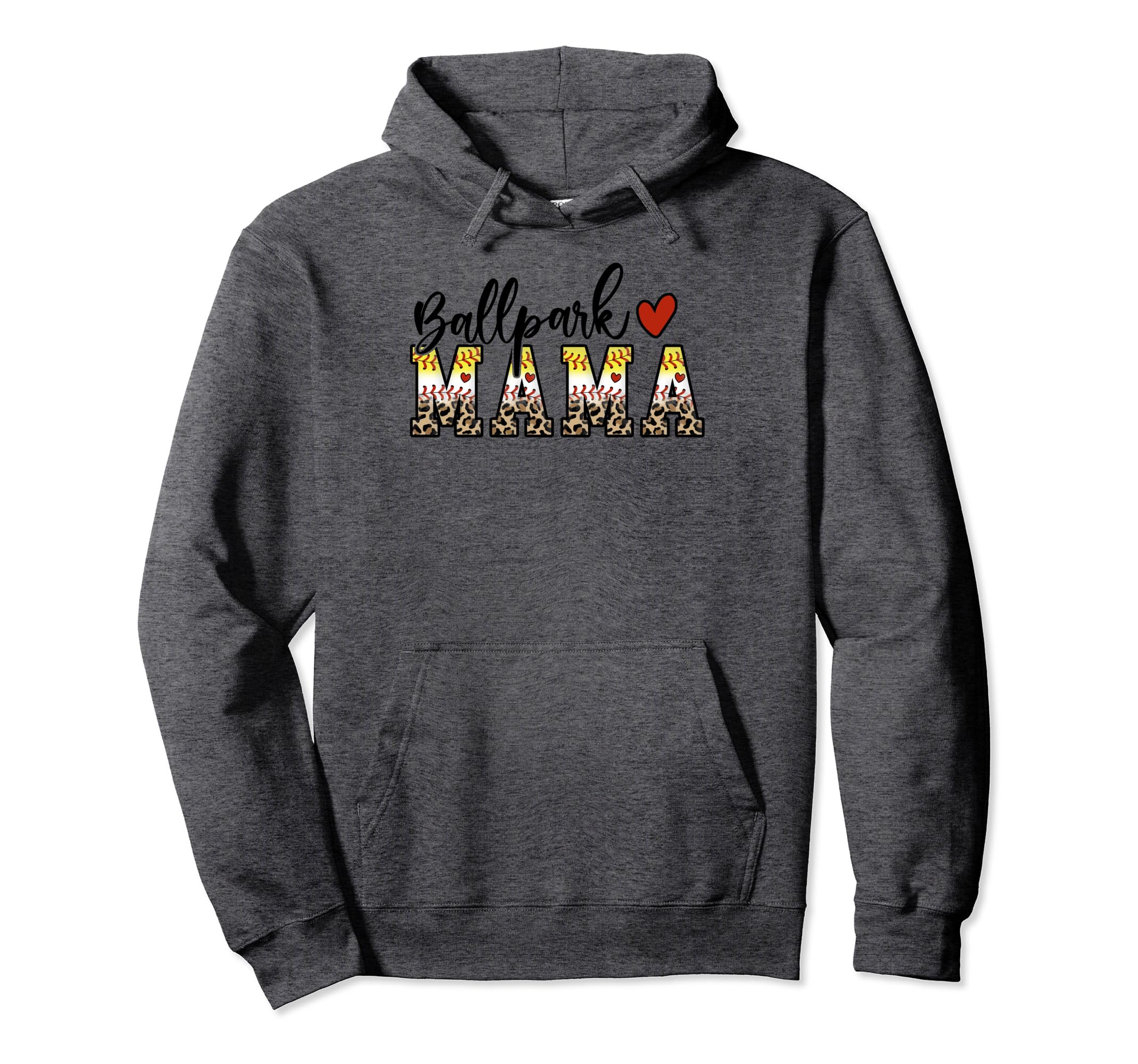 Ballpark Mom Mama Baseball Softball Hoodie - Minimalist Print Men Women - T-Shirt, Sweatshirt, Hoodie