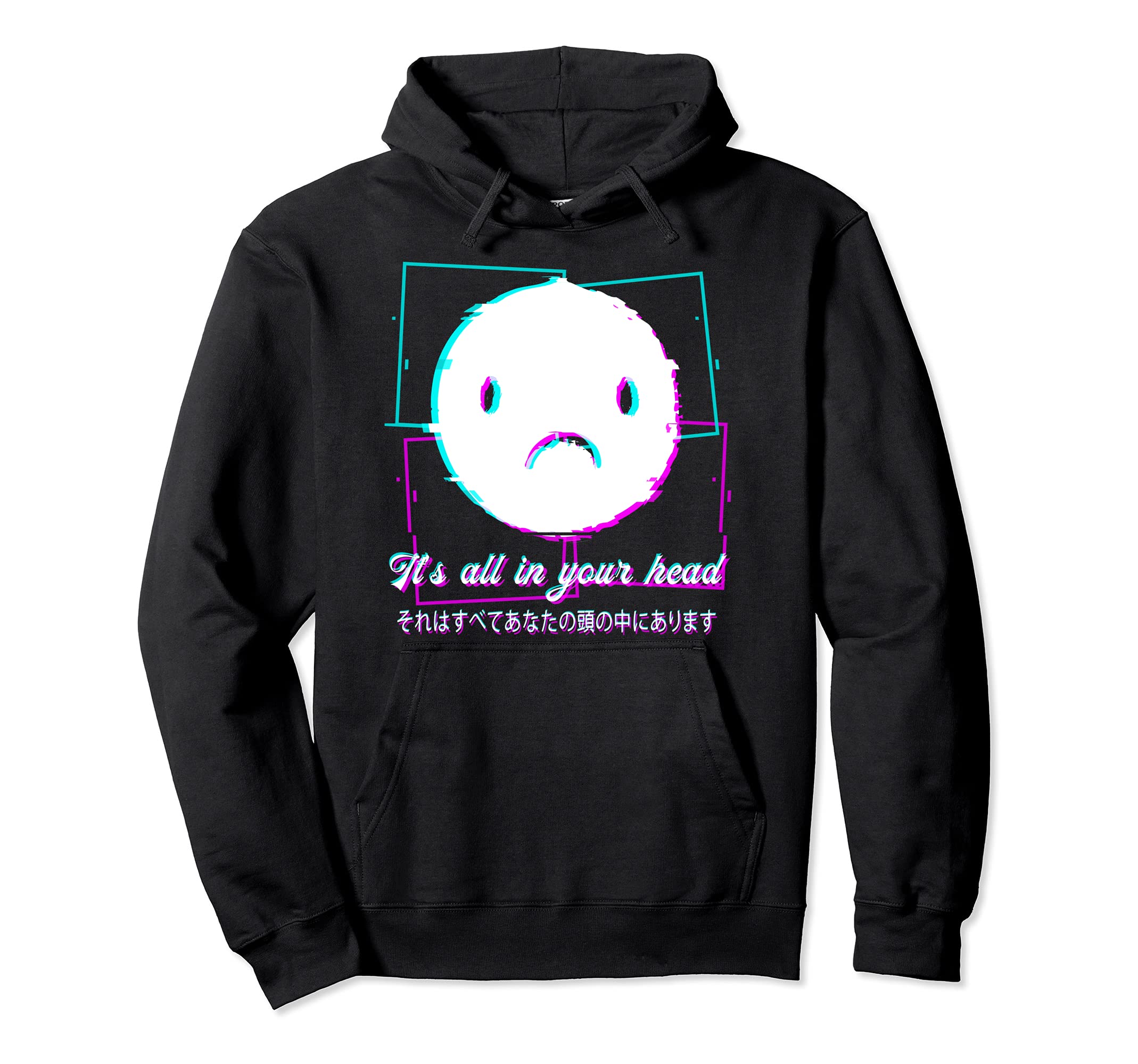 Its All Your Head Aesthetic Vaporwave Hoodie - Fun Novelty Design Unisex - T-Shirt, Sweatshirt, Hoodie