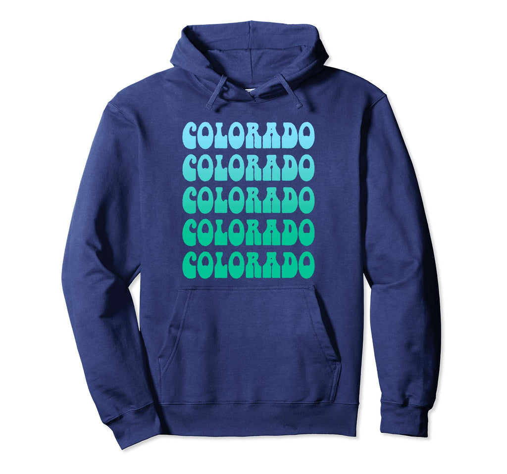 Colorado Typography 70S State Pride Hoodie - Custom Art Print Unisex - T-Shirt, Sweatshirt, Hoodie