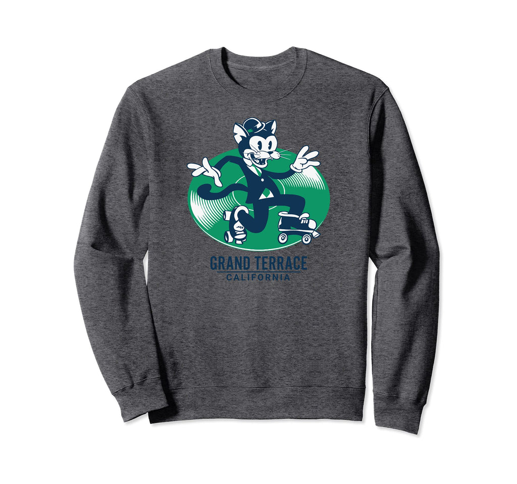 Cat Suit Roller Skating Record Sweatshirt - Trendy Graphic Men Women - T-Shirt, Sweatshirt, Hoodie