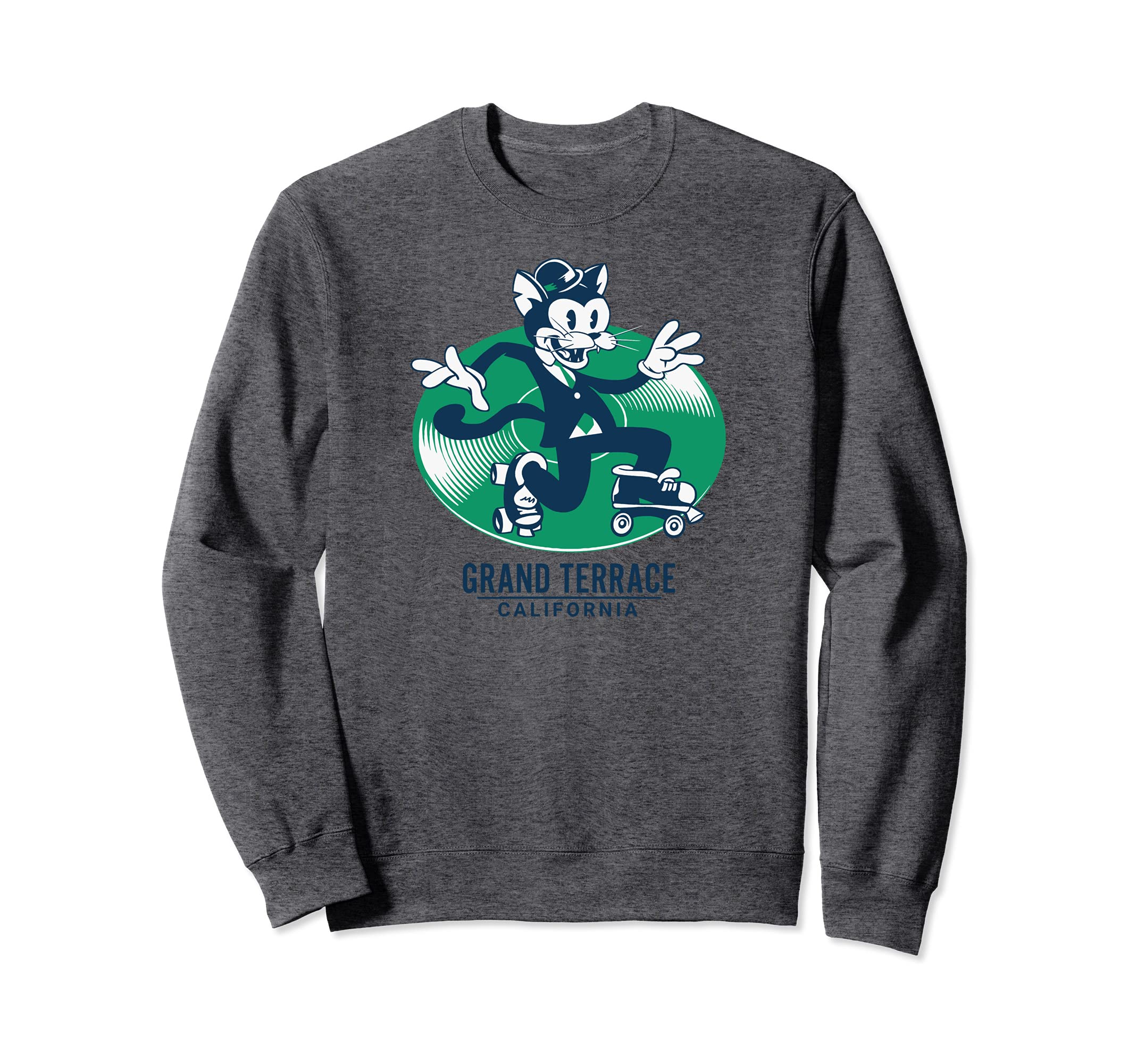 Cat Suit Roller Skating Record Sweatshirt - Trendy Graphic Men Women - T-Shirt, Sweatshirt, Hoodie