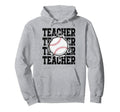 Baseball Teacher Cracked Wall Family Hoodie - Novelty Apparel for Adults - T-Shirt, Sweatshirt, Hoodie