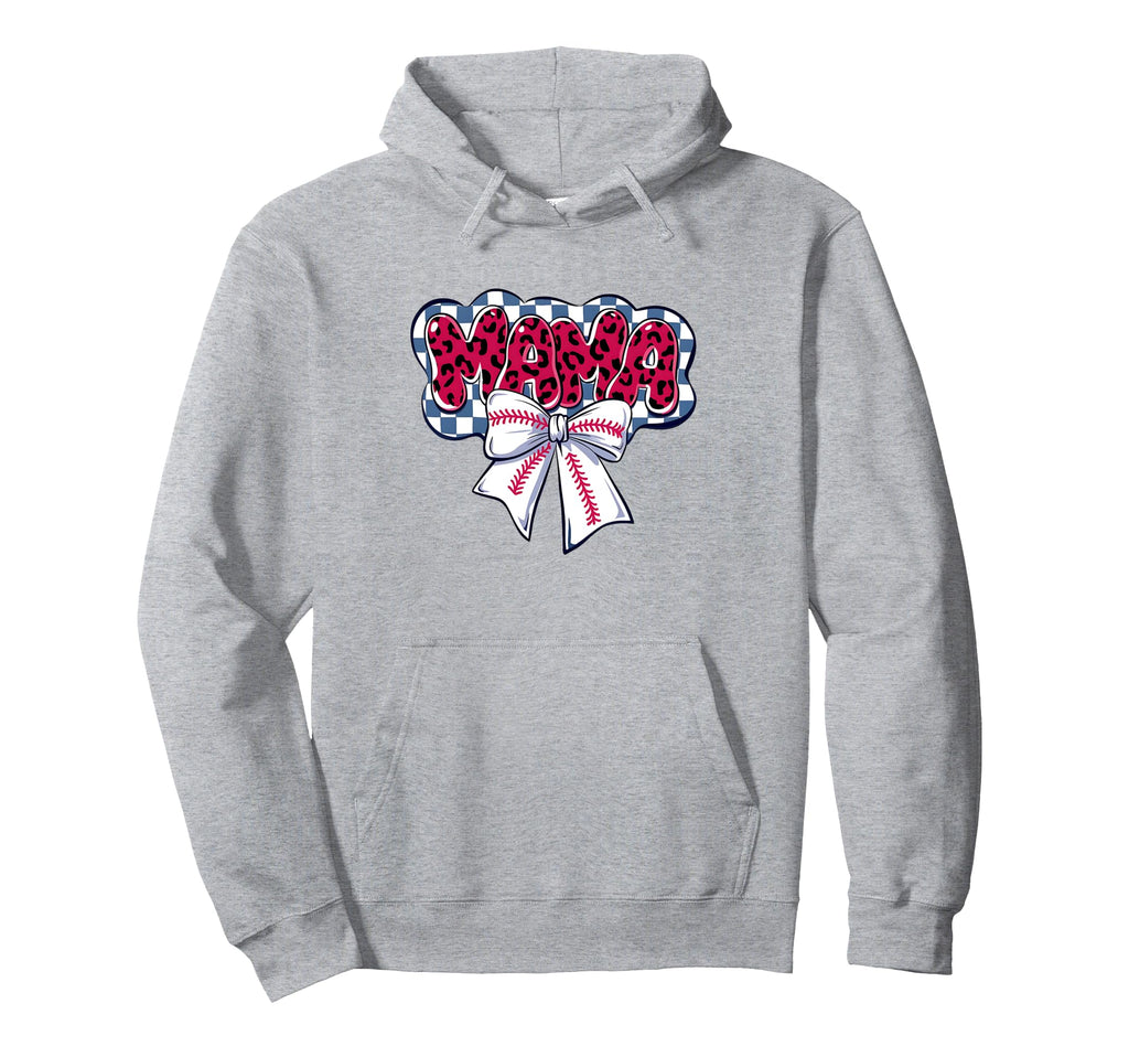 Coquette American Baseball Mom Mama Hoodie - Trendy Graphic Unisex - T-Shirt, Sweatshirt, Hoodie