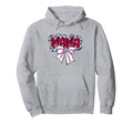 Coquette American Baseball Mom Mama Hoodie - Trendy Graphic Unisex - T-Shirt, Sweatshirt, Hoodie