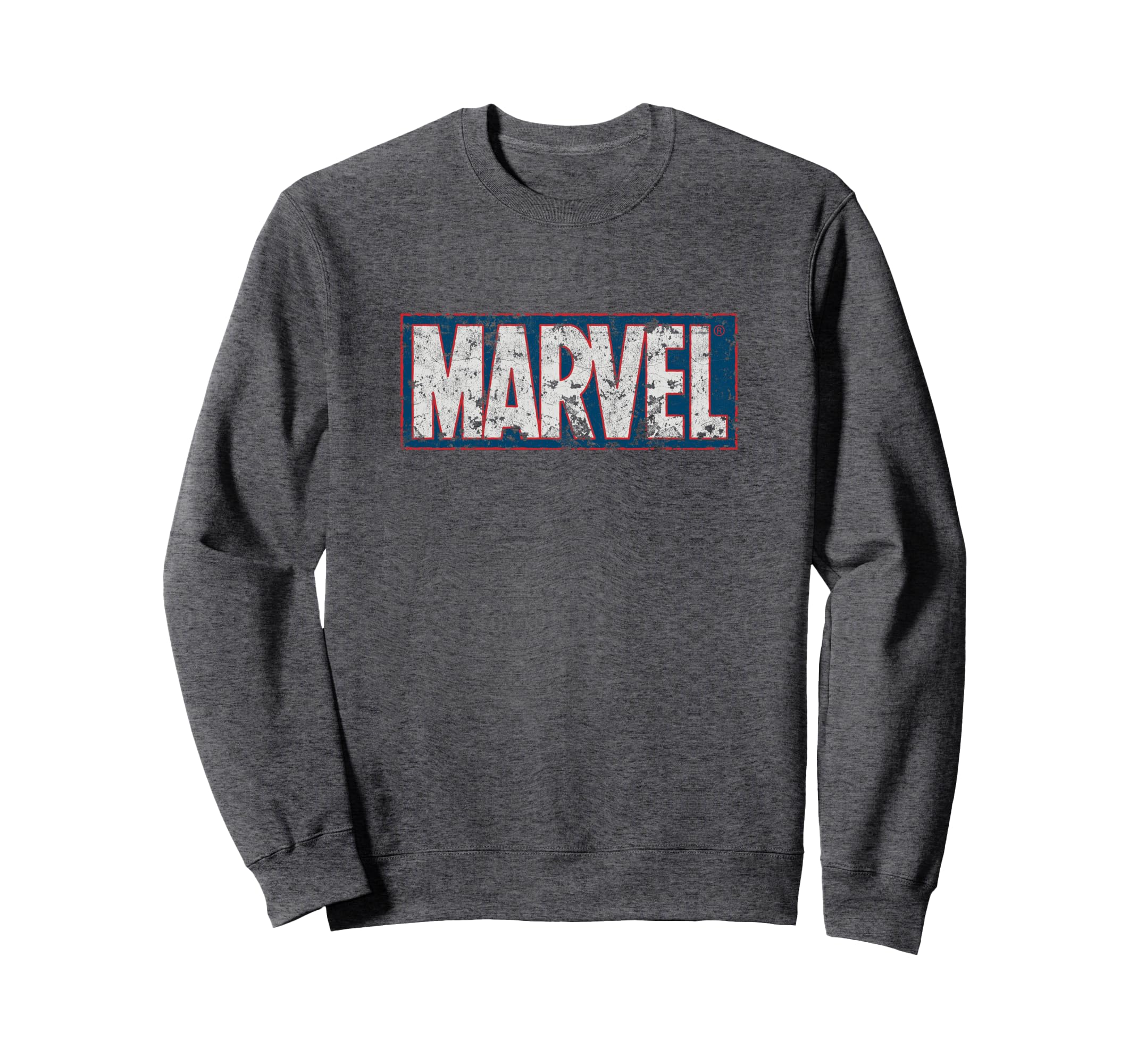 Marvel Comics Blue Red Distressed Sweatshirt - Fun Novelty Design Unisex - T-Shirt, Sweatshirt, Hoodie
