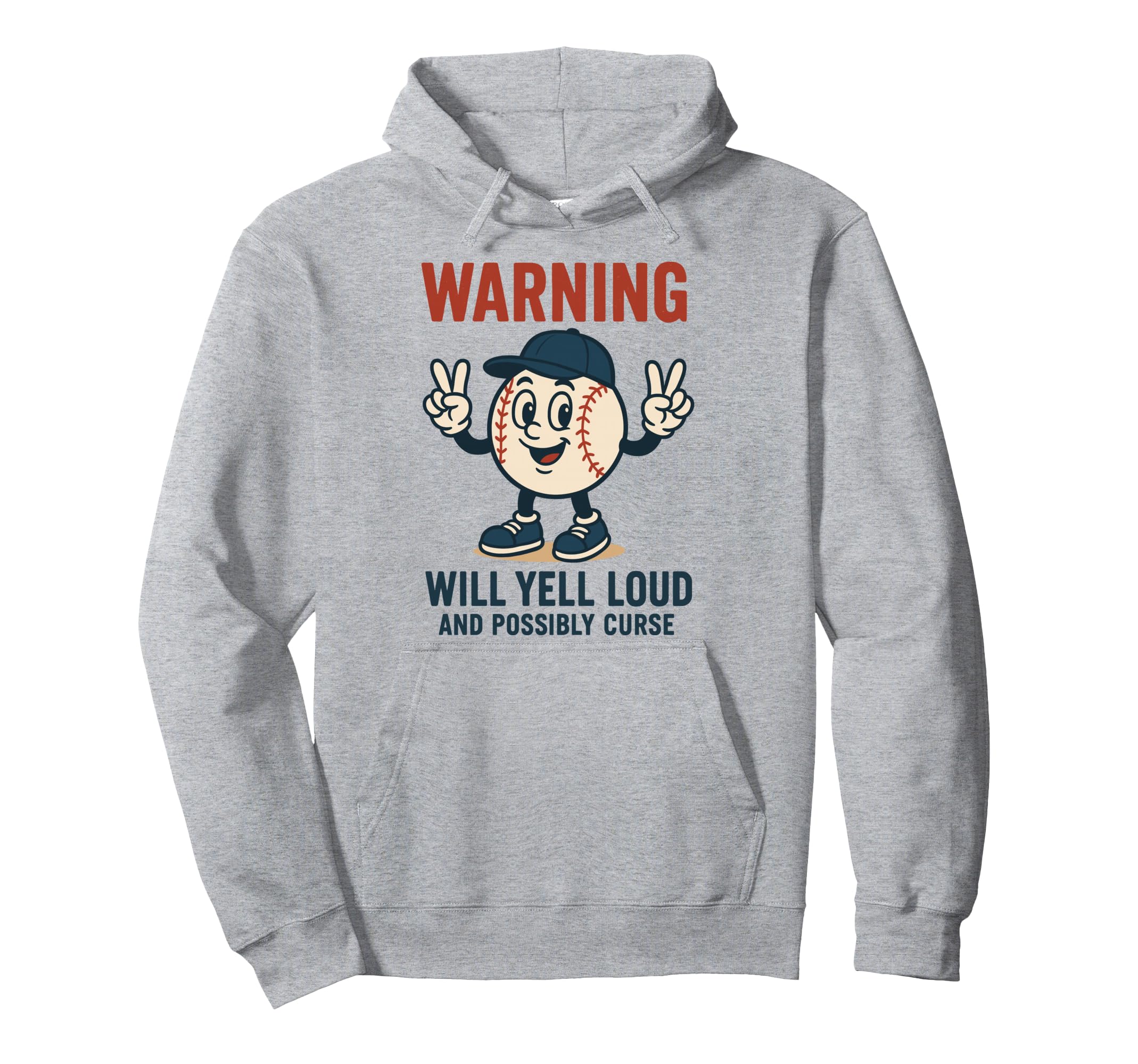 Baseball Warning Will Yell Loud Hoodie - Novelty Apparel Men Women - T-Shirt, Sweatshirt, Hoodie