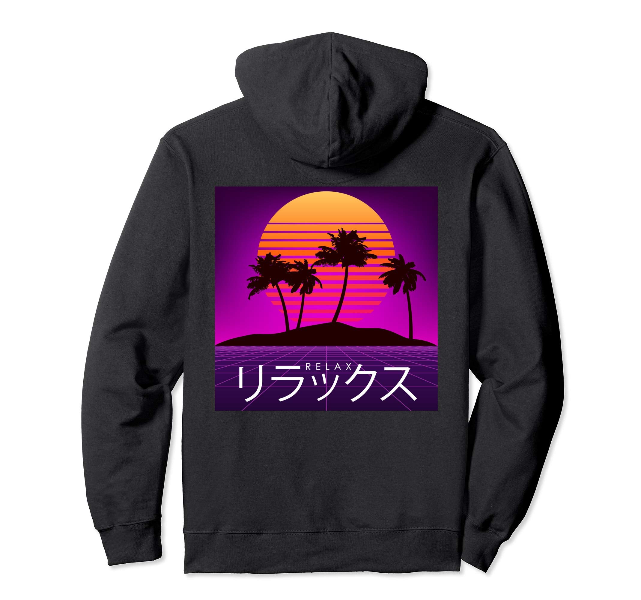 Relax Sunset Grid Aesthetic Vaporwave 80S Hoodie - Unique Graphic Unisex - T-Shirt, Sweatshirt, Hoodie