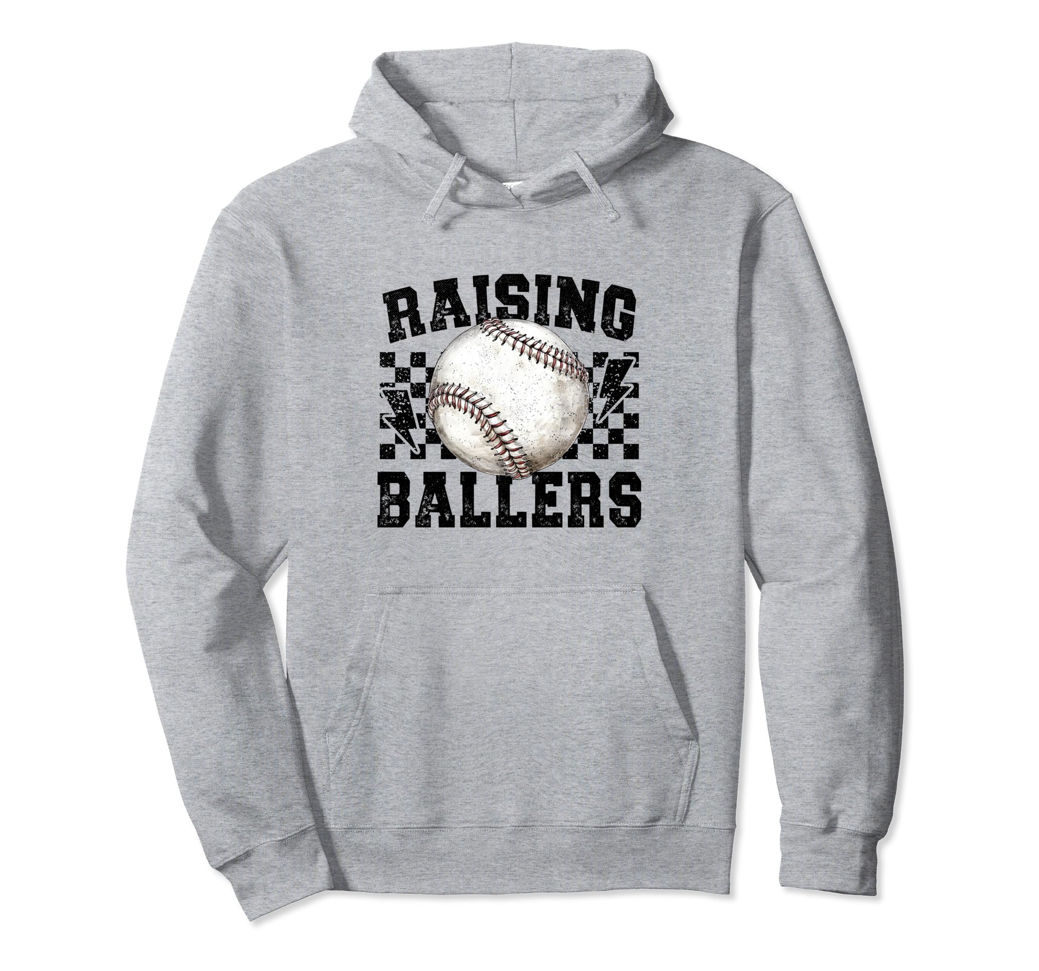 Raising Ballers Funny Baseball Softball Hoodie - Minimalist Print Unisex - T-Shirt, Sweatshirt, Hoodie