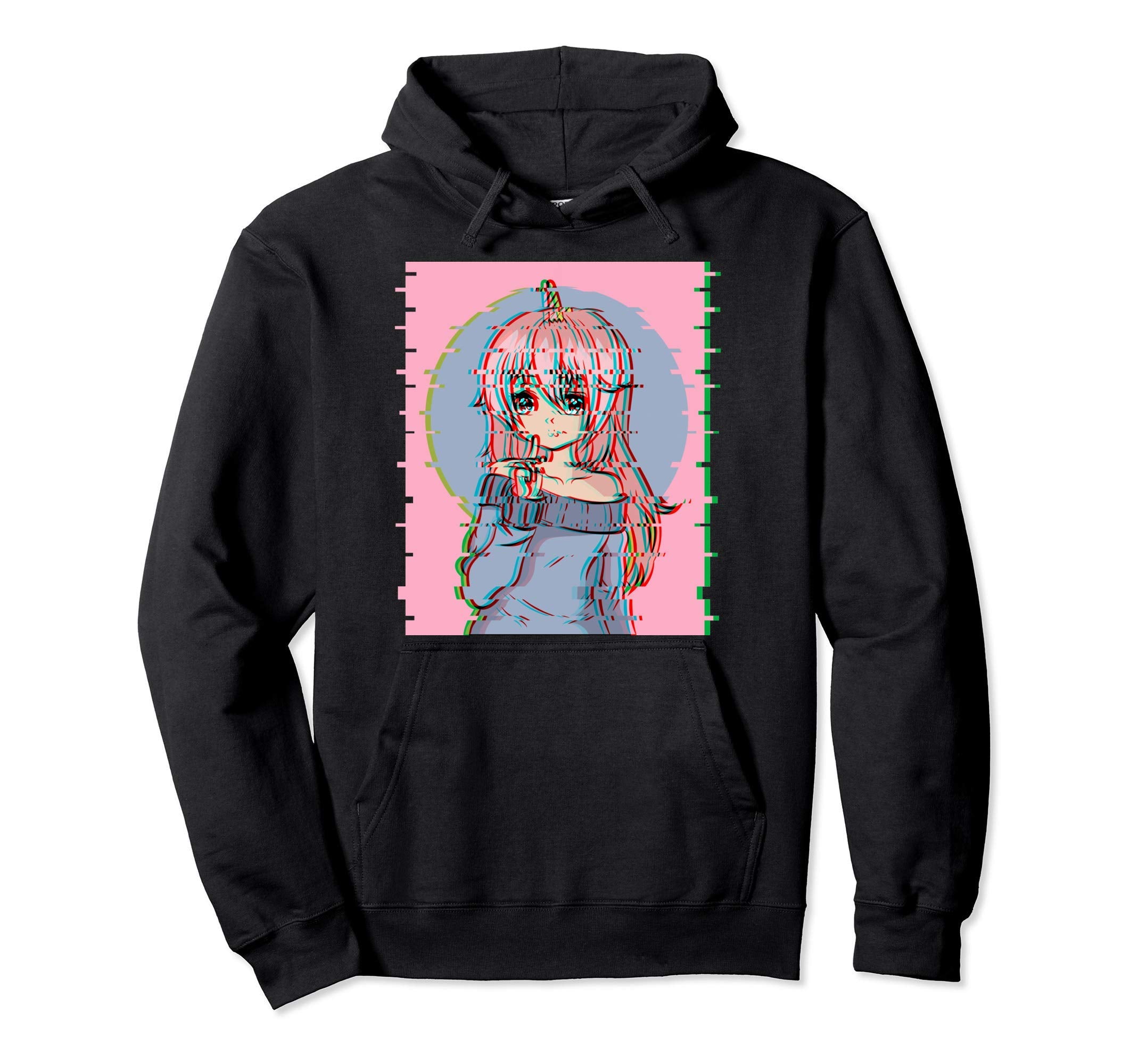 Vaporwave Anime Unicorn Kawaii Hoodie - Fun Novelty Design Men Women - T-Shirt, Sweatshirt, Hoodie