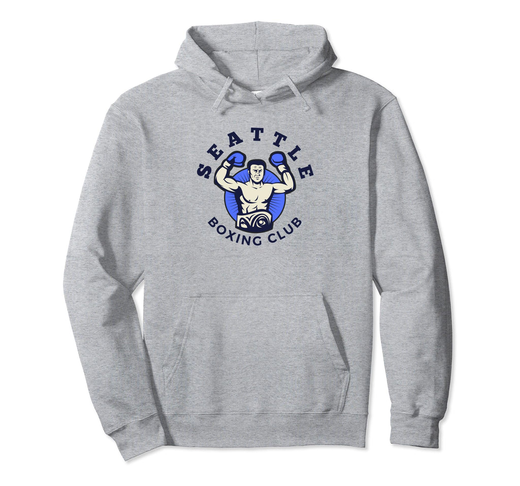 Seattle Boxing Club Distressed Boxer Hoodie - Fun Novelty Design Men Women - T-Shirt, Sweatshirt, Hoodie