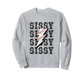Baseball Sissy Lightning Bolt Sweatshirt - Unique Graphic Men Women - T-Shirt, Sweatshirt, Hoodie