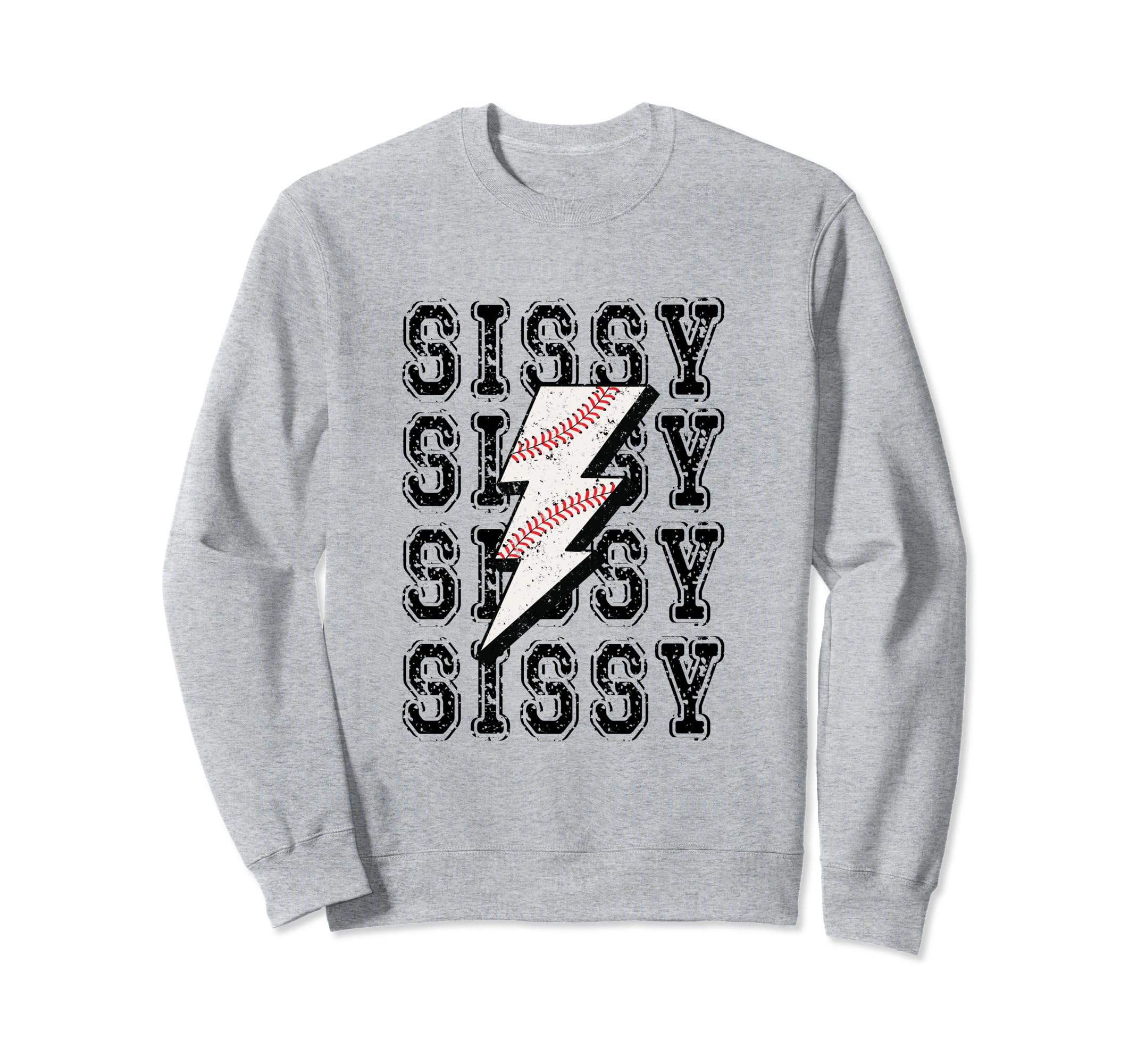 Baseball Sissy Lightning Bolt Sweatshirt - Unique Graphic Men Women - T-Shirt, Sweatshirt, Hoodie