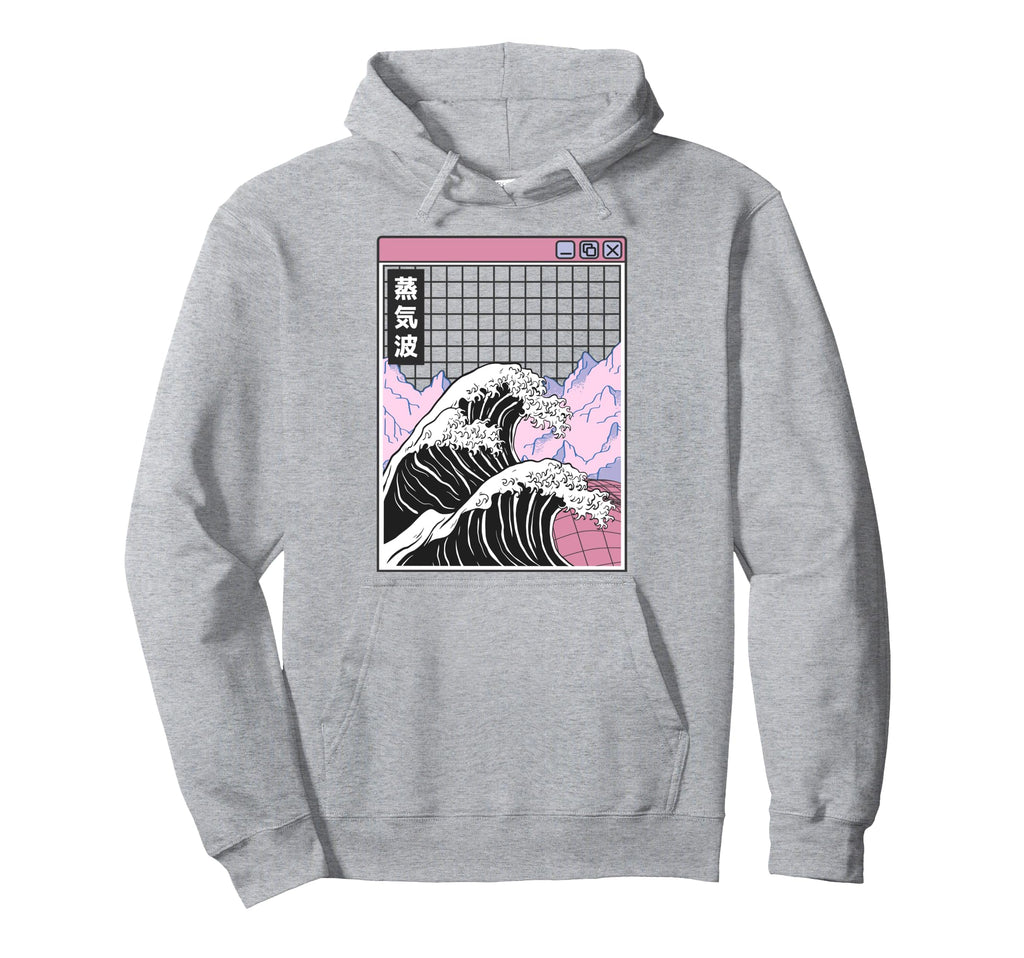 Kanagawa Wave Japan Digital Landscape Hoodie - Casual Everyday Wear Unisex - T-Shirt, Sweatshirt, Hoodie