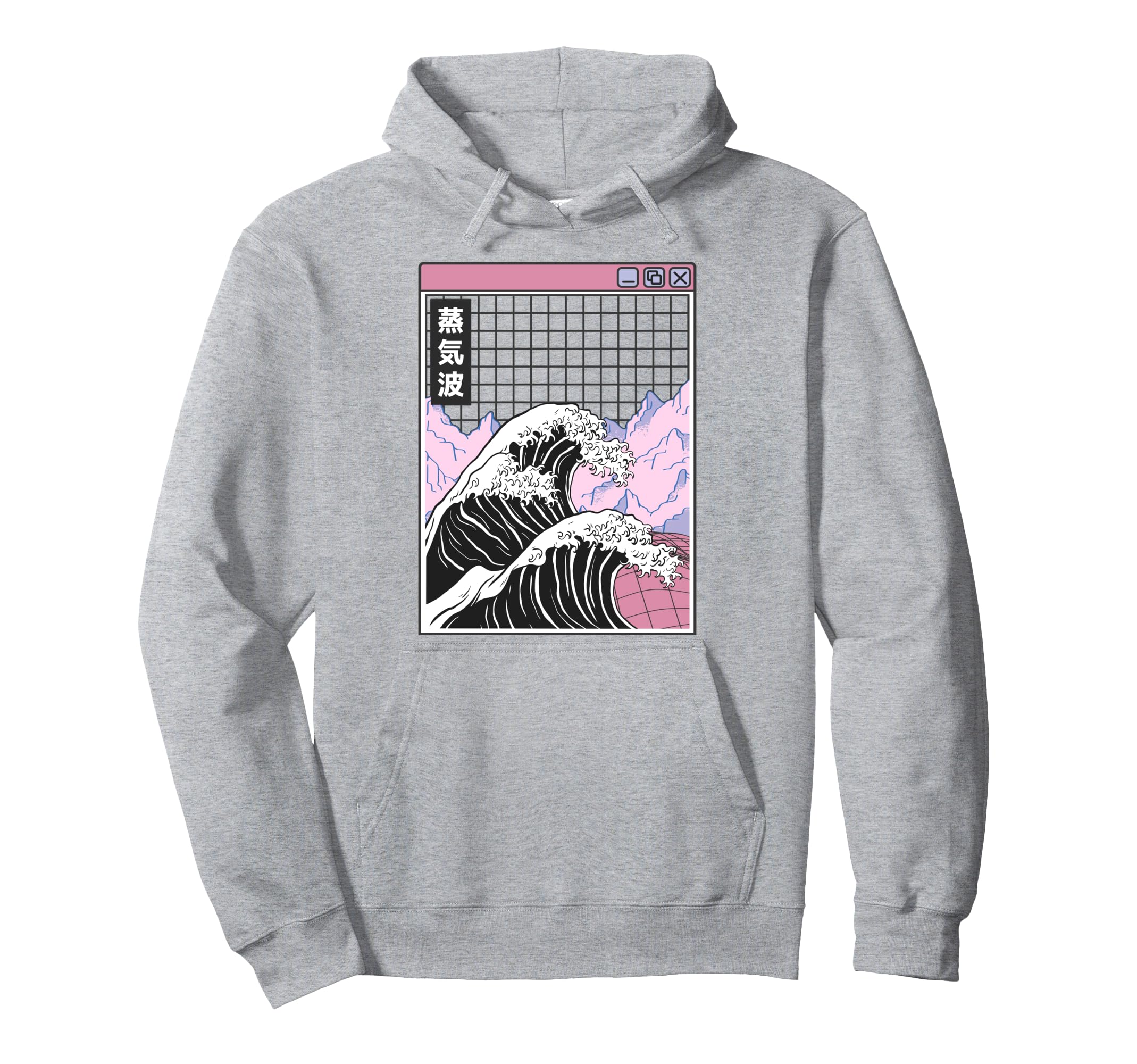 Kanagawa Wave Japan Digital Landscape Hoodie - Casual Everyday Wear Unisex - T-Shirt, Sweatshirt, Hoodie